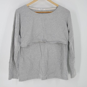 Small Show Long Sleeve‎ Nursing Shirt L Cute Nursing Maternity Shirt for Women